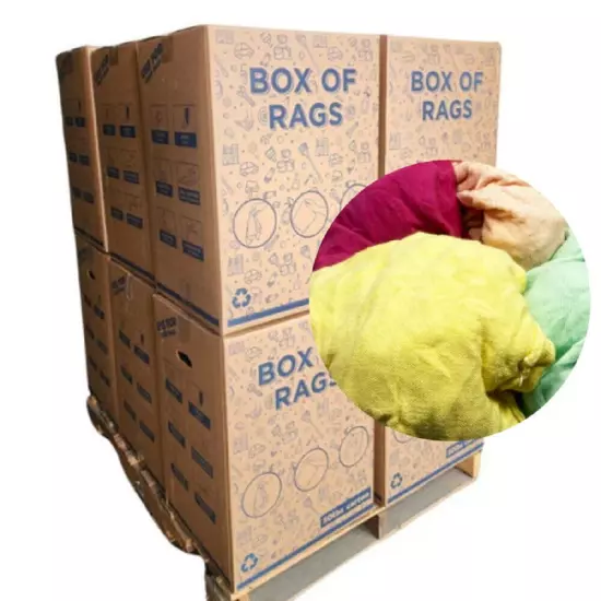 New Color Knit Wiping Rags 600 lbs. Pallet 12x50 Box Multipurpose Cleaning Cloth