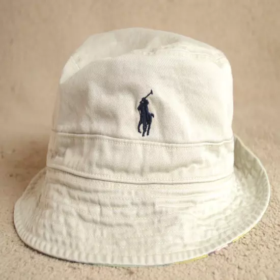 Polo Ralph Lauren Vintage Reversible Teddy Bear Hawaiian Surfing Bucket Hat