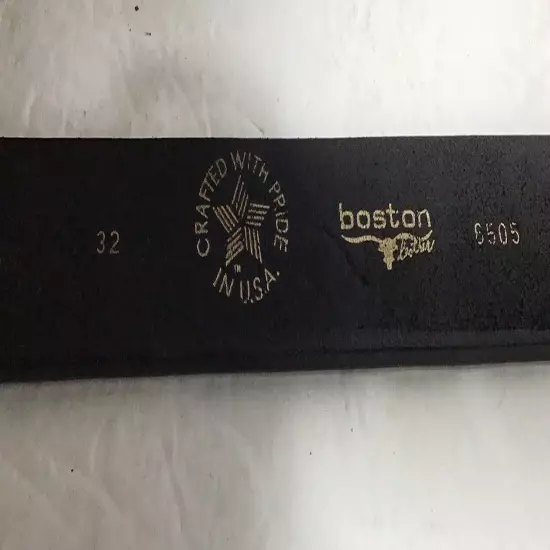 Boston Leather 6505 Men's Black Basket Weave Garrison Belt - Size 32