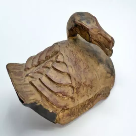 Vintage Large Hand Carved Goose Decoy 13" X 7" x 7"