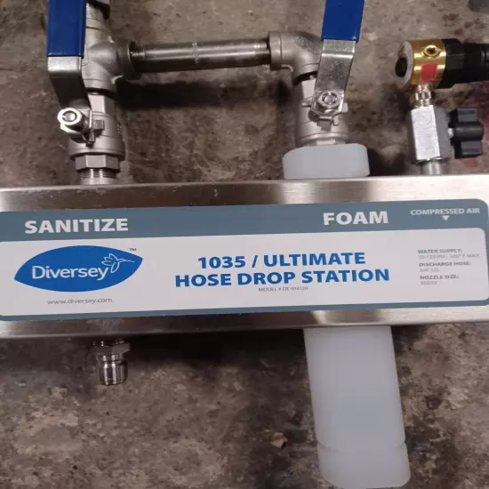 Diversey 1035 Sanitize / Ultimate Foam Hose Drop Station Model# DE914120