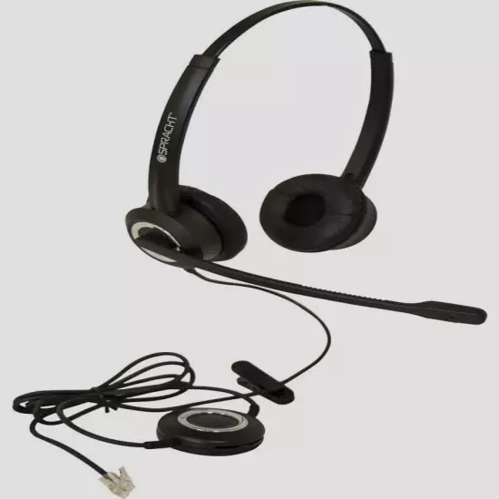 Spracht ZuM ZuMRJ9B Binaural Over The Head Headset for Desktop Phones