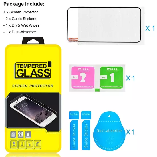 For iPhone 16 15 Pro Max 14 Plus 13 12 11 Clear Case with Screen Protector Cover