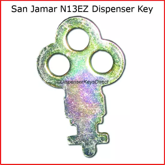 San Jamar N13 Dispenser Key for Paper Towel & Toilet Tissue Dispensers - (4/pk.)