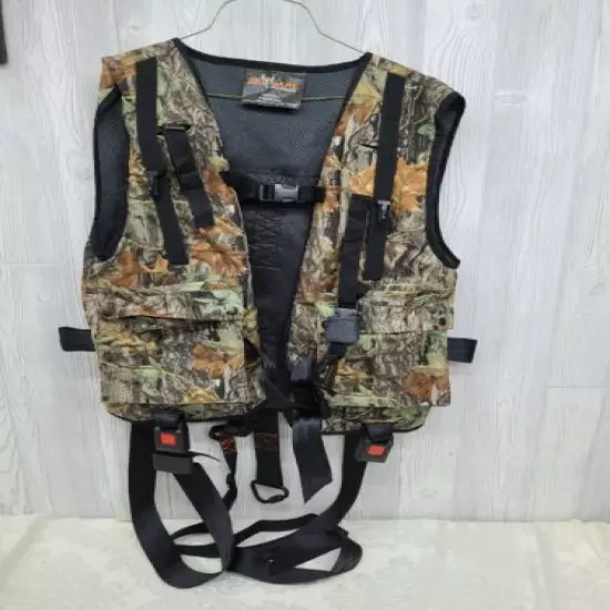 Big Game Treestands Safety Vest Camo Hunting 175-250lbs CR85-VLX -LG/XL READ des