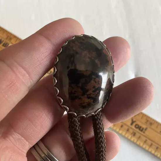 Vintage Brown Natural Stone Bolo Tie