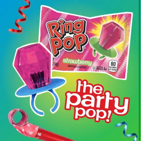 Ring Pop Individually Wrapped Bulk Lollipop Variety Party Pack – 20 Count Sucker