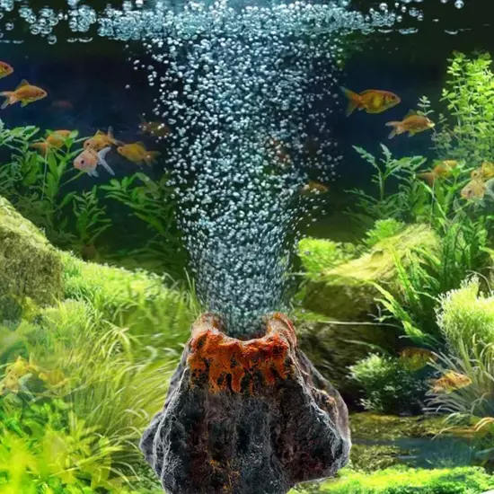 Fish Tank Oxygen Mini Artificial Resin Simulated Volcano Landscape Or