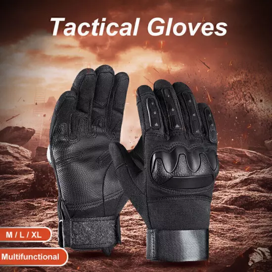 Men's Tactical Full Finger Gloves Army Military Shooting SWAT Paintball Airsoft