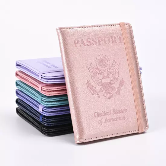 Slim Leather Travel Passport Wallet Holder RFID Blocking ID Card Case Cover