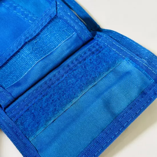 Vintage 1980s Hawaii Rainbow Blue Bifold Nylon Wallet