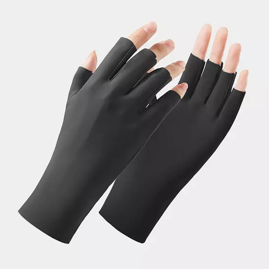 Womens Hand Protector Comfortable Sunscreen Mittens Outdoor Elastic Arm Sleeves