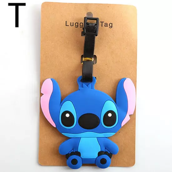 160 Styles New Disney Mickey Stitch PVC Baggage Backpack Suitcase Luggage Tags