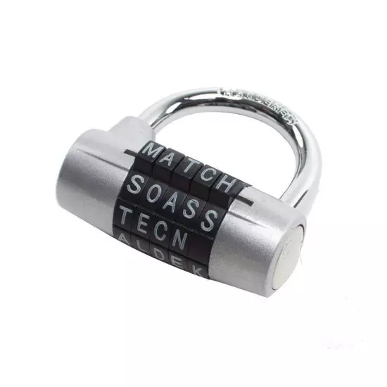 Combination Padlock - 5 dials, Locker Locks Set Your own Word Combination Pad...