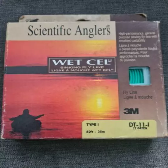 New Original Wet Cel Kelly Green DT 11 Sink1 Fly line salmon pike