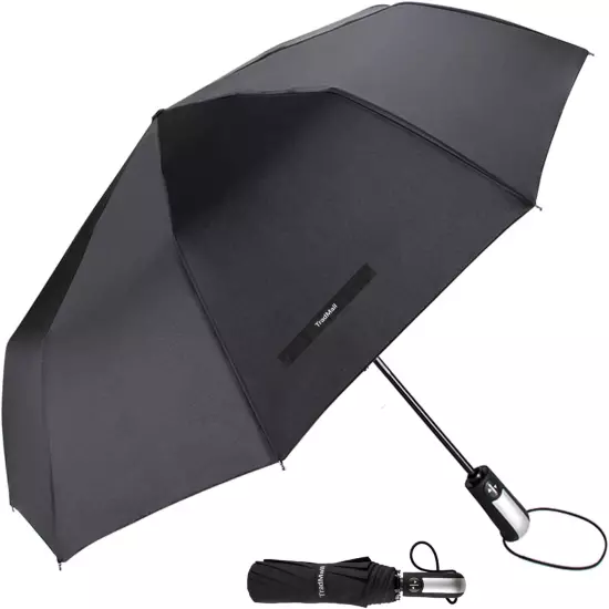 46" Large Umbrella Automatic Open & Close, Anti-UV & Windproof Fiberglass Ribs