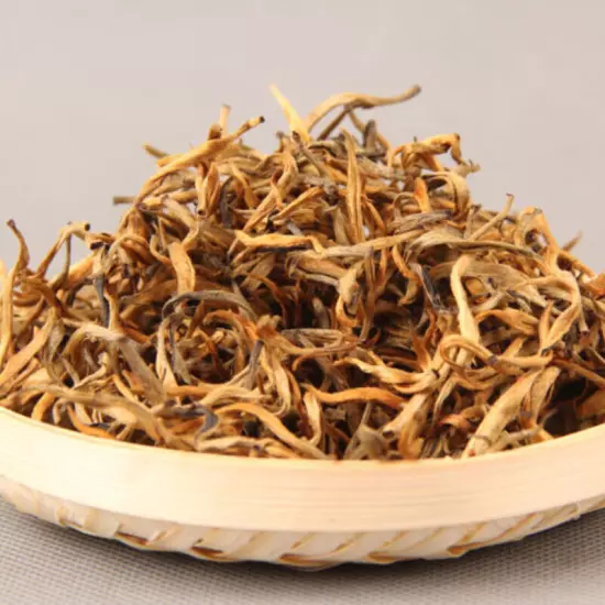 Yunnan Spring Tea Top Gold Wire Dian Hong Tea Red Single Bud Organic Black Tea