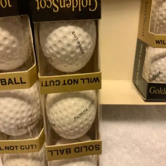 Vintage GoldenScot Victor Golf Co. 12 balls in 4 sets of 3 in a case (Logo)