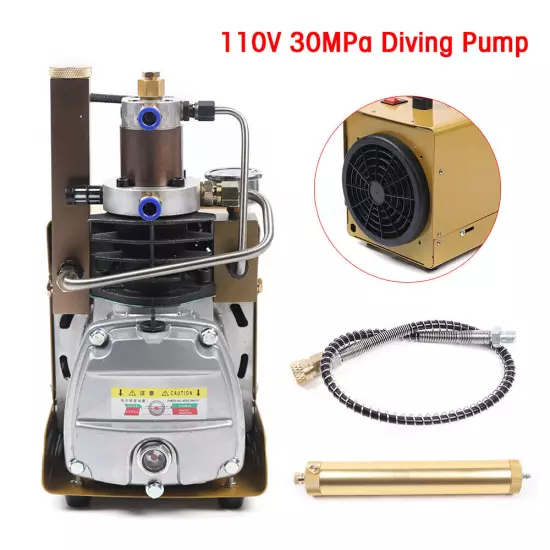 High Pressure Electric Air Compressor Scuba Diving Pump Water-Cooling 4500PSI