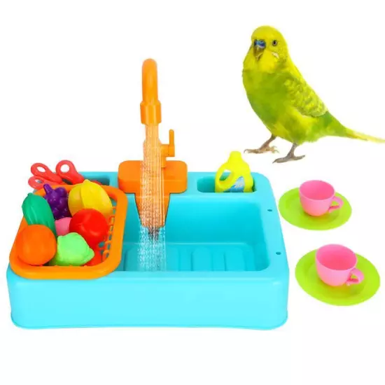 Pet Bird Bath Shower Tub Automatic Multifunctional Bathing System for Birds