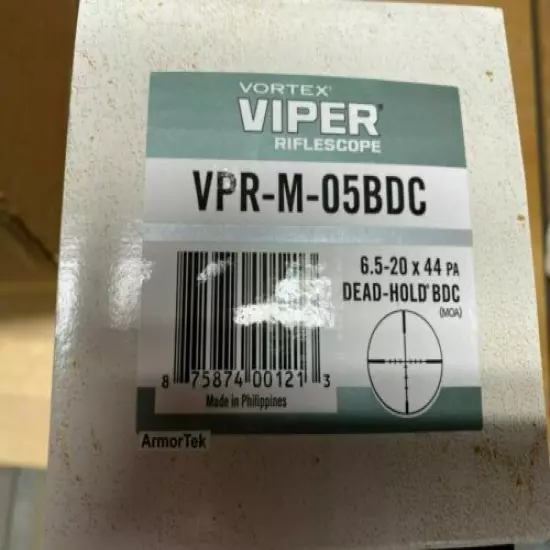 Vortex Viper 6.5-20x44 DEAD HOLD VPR-M-05BDC Scope Riflescope NIB