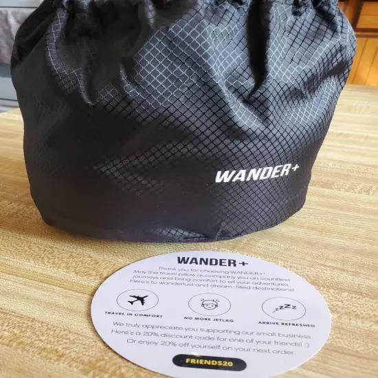 Wander + Travel Neck Pillow to Travel in Comfort Airplane Memory Foam Pillow