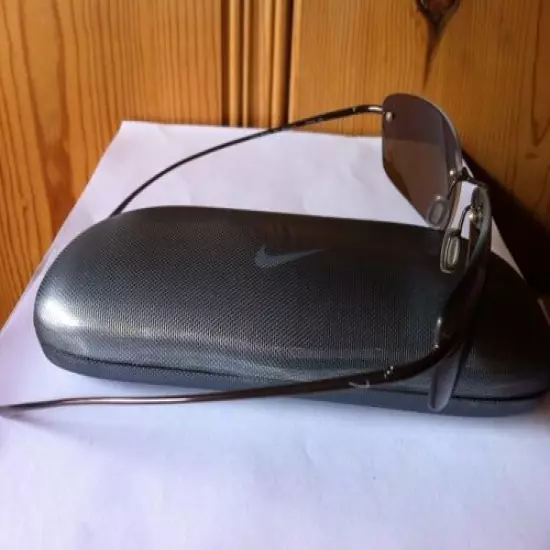 NEW NIKE Linear.Sq.P 210 Glossy Espresso Titanium Frame / Brown POLARIZED Lens