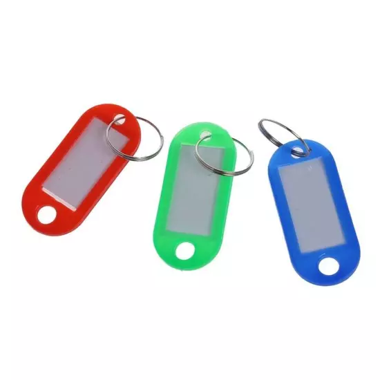 40 Pcs Split Plastic ID Tags Name Card Label Key Holder U9U71944