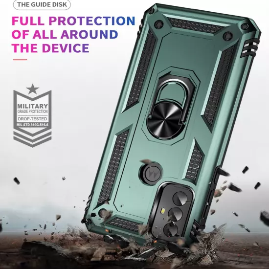 For Motorola Moto G Play 2023 2024 Case Phone Shockproof Cover + Tempered Glass