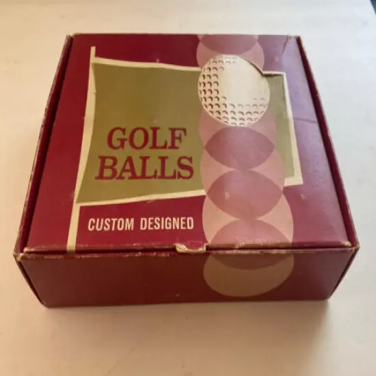 VINTAGE CUSTOM DESIGN RED STAR GOLF BALLS SPECIAL DOZEN NOS