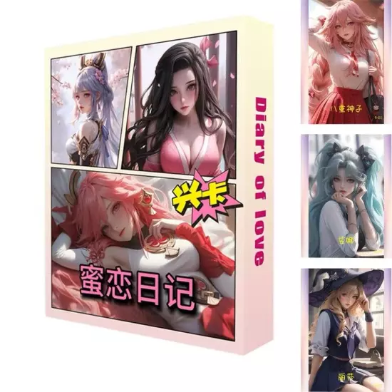 Goddess Diary of Love Anime Waifu 6 Thick Card Blind Box New Sealed