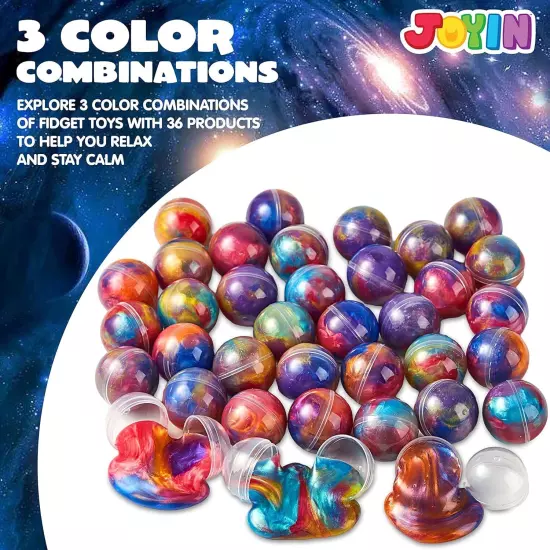 JOYIN Slime Party Favors, 36 Pack Galaxy Ball Favors - Stretchy,... 