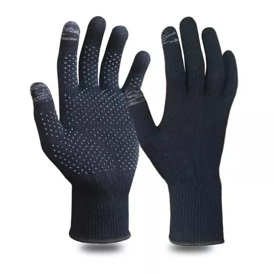 EvridWear Men Women Merino Wool Knit Liner Gloves Finger/Fingerless/Touchscreen