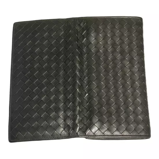 Bottega Veneta Bifold Long Wallet Intrecciato Black excellent free shipping