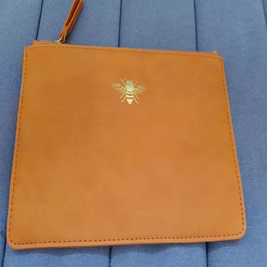 Sky + Miller Multi-Purpose Pouch - Orange With Gold Bee 5.5cm x W: 22cm