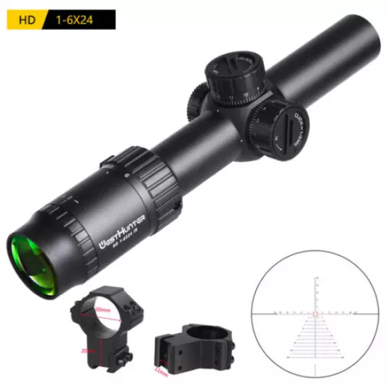 Westhunter HD 1-6x24 IR Rifle Scopes 30mm Tube Shooting Optical Sights Hunting