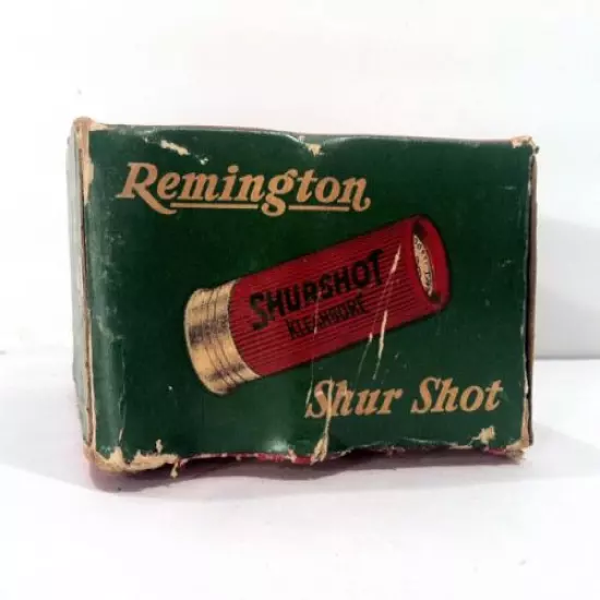 Vintage 1930 40 50's Remington Shur Shot Shotgun Shot Shell Box Empty No Shells