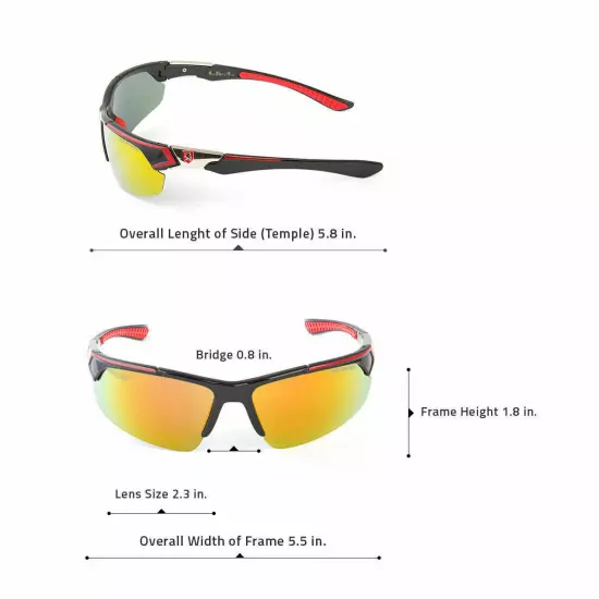 Polarized Sport Men Cycling Baseball Golf Ski Sunglasses Fishing Driving Glasses