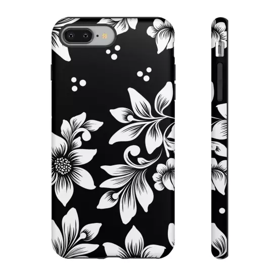 Black & White Floral Style - Tough Cases