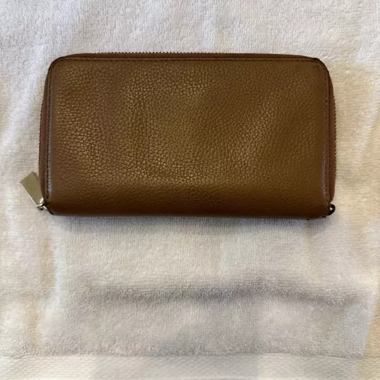 Michael Kors Jet Set Bi-Fold Brown Leather Wallet