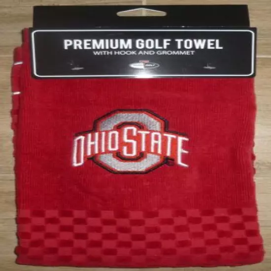 NCAA Embroidered Tri-fold Golf Towel - Ohio State Buckeyes