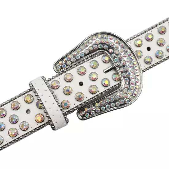 Y2k Cowboy Crystal Fashion Diamond Studded Belt Rhinestones Belt For Jean Belts