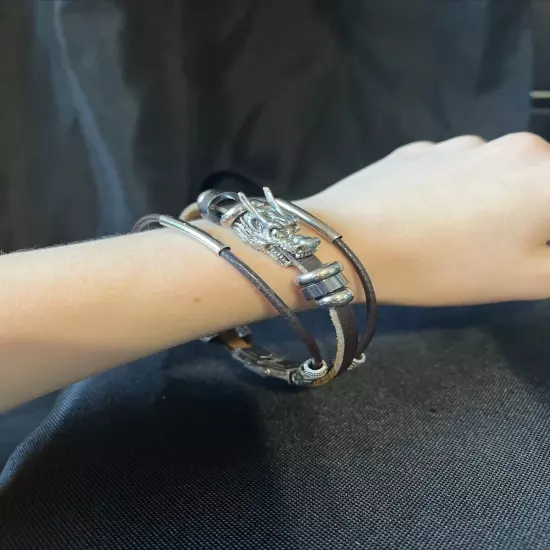 Stainless Steel Dragon Bracelet For Men