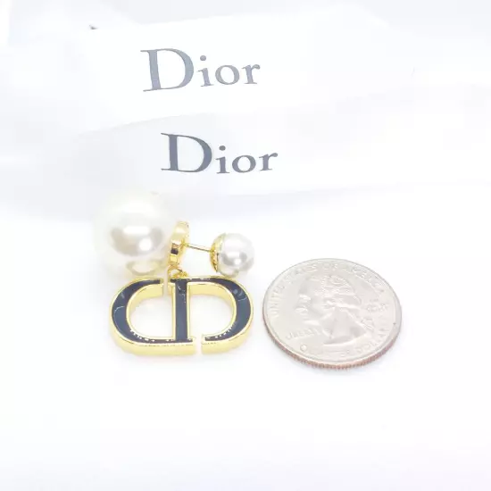 DIOR CD PEARL EARRINGS - Box & Dust Pouch Included