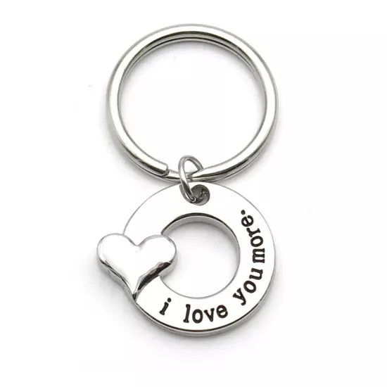 I Love You More Keychain Key Chain Mother Daughter Gift Girlfriend Boyfriend ...