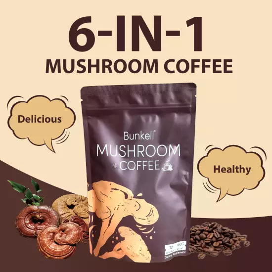 New Mushroom Coffee Organic 30 Servings - Free Fast Shipping