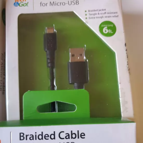 Tech and Go 6 ft. Braided Cable for Micro-USB (5)