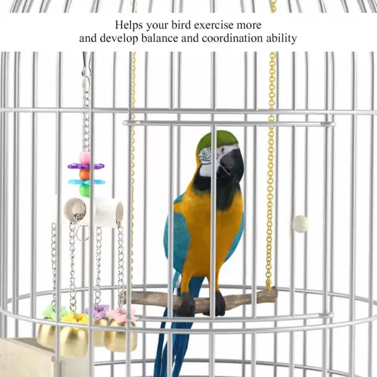 Birds Swing Toy Climbing Ringing Bells Parakeet Playing Toys Exercise