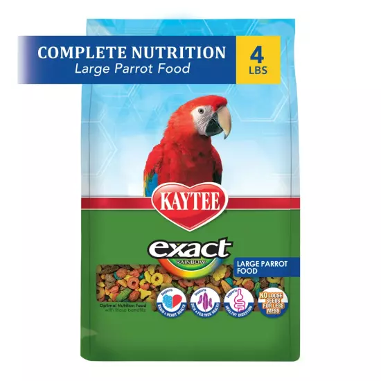 Kaytee Exact Rainbow Premium Large Parrot Food 4 Pounds DELICIOUS TASTE