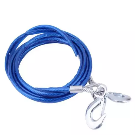 Auto Car Vehicle Boat Steel Wire Tow Rope Emergency Steel Cable Towing Strap Hau